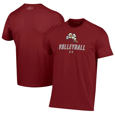 Men's Under Armour Red Stevens Institute of Technology Ducks Volleyball Performance T-Shirt