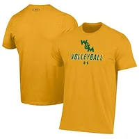 Men's Under Armour Gold William & Mary Tribe Volleyball Performance T-Shirt