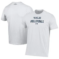 Men's Under Armour White Yale Bulldogs Volleyball Performance T-Shirt