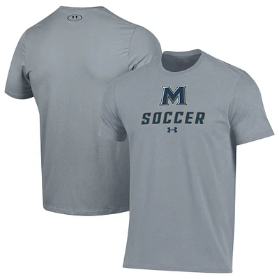 Men's Under Armour Gray Mount St. Mary's Mountaineers Soccer Performance T-Shirt