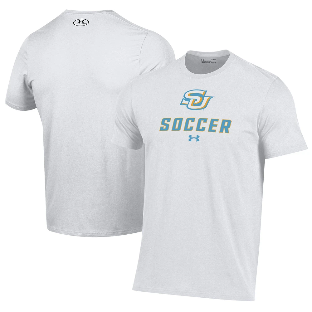 Men's Under Armour White Southern University Jaguars Soccer Performance T-Shirt