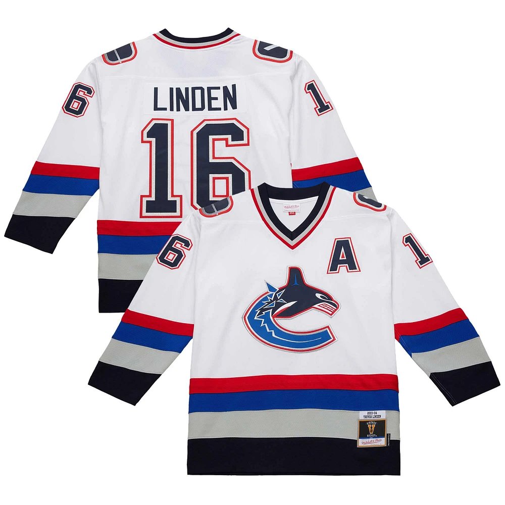 Men's Trevor Linden White Vancouver Canucks 2003-04 Power Play Jersey