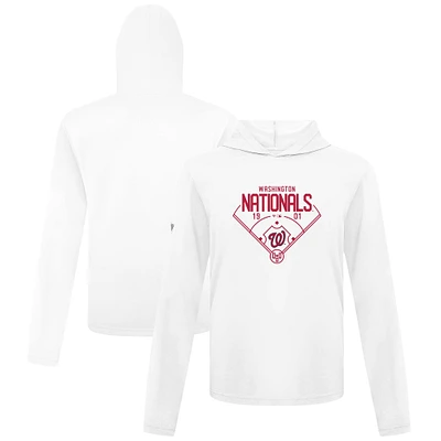 Men's Levelwear  White Washington Nationals Anthem Home Field Pullover Hoodie