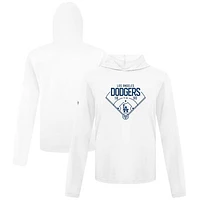 Men's Levelwear  White Los Angeles Dodgers Anthem Home Field Pullover Hoodie