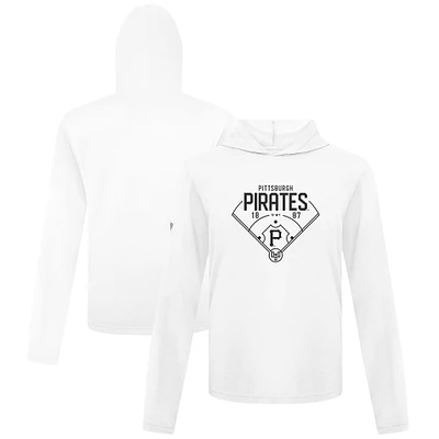 Men's Levelwear  White Pittsburgh Pirates Anthem Home Field Pullover Hoodie
