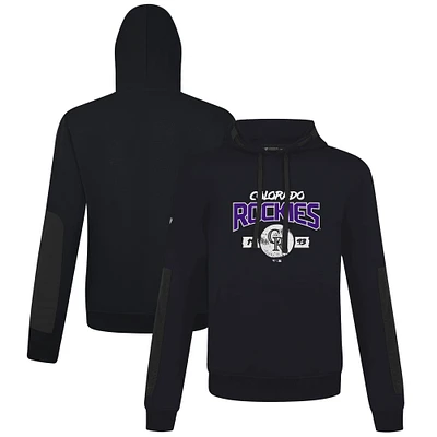 Men's Levelwear Black Colorado Rockies Bombay Pullover Hoodie