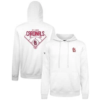 Men's Levelwear White St. Louis Cardinals Podium Primary Pullover Hoodie
