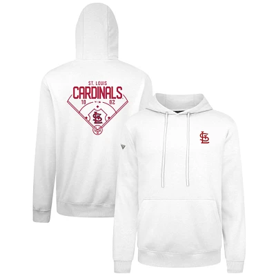 Men's Levelwear White St. Louis Cardinals Podium Primary Pullover Hoodie