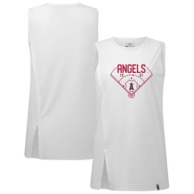 Women's Levelwear White Los Angeles Angels Influx Home Field Tank Top