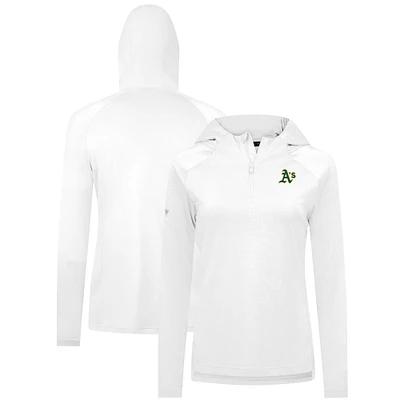 Women's Levelwear White Athletics Raven Insignia 2.0 Quarter-Zip Jacket