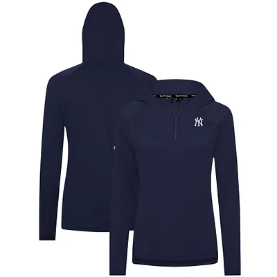 Women's Levelwear Navy New York Yankees Raven Insignia 2.0 Quarter-Zip Jacket