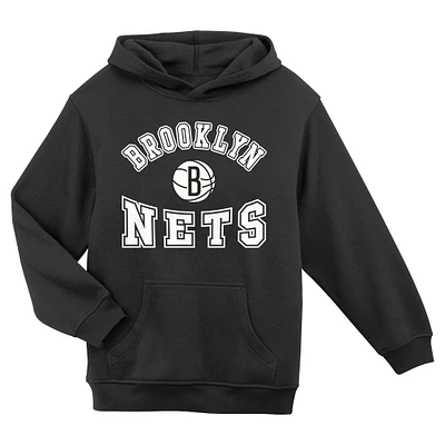 Preschool Black Brooklyn Nets Home Town Pullover Fleece Hoodie