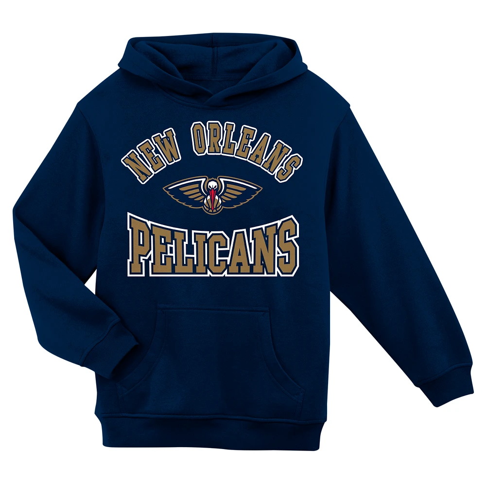 Preschool Navy New Orleans Pelicans Home Town Pullover Fleece Hoodie