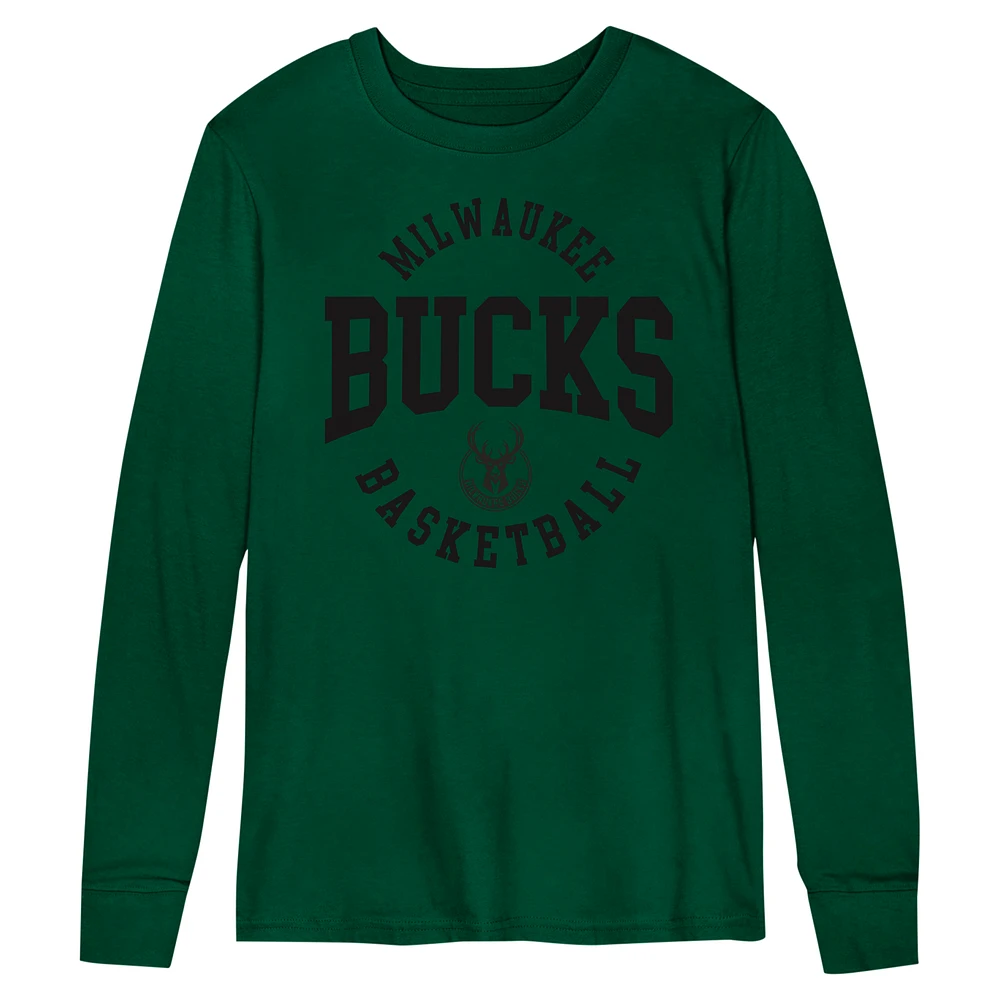 Preschool Hunter Green Milwaukee Bucks Around the Block Long Sleeve T-Shirt