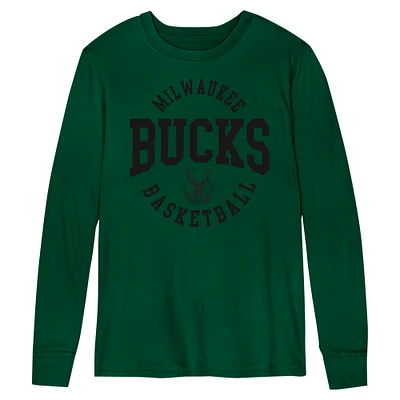 Preschool Hunter Green Milwaukee Bucks Around the Block Long Sleeve T-Shirt