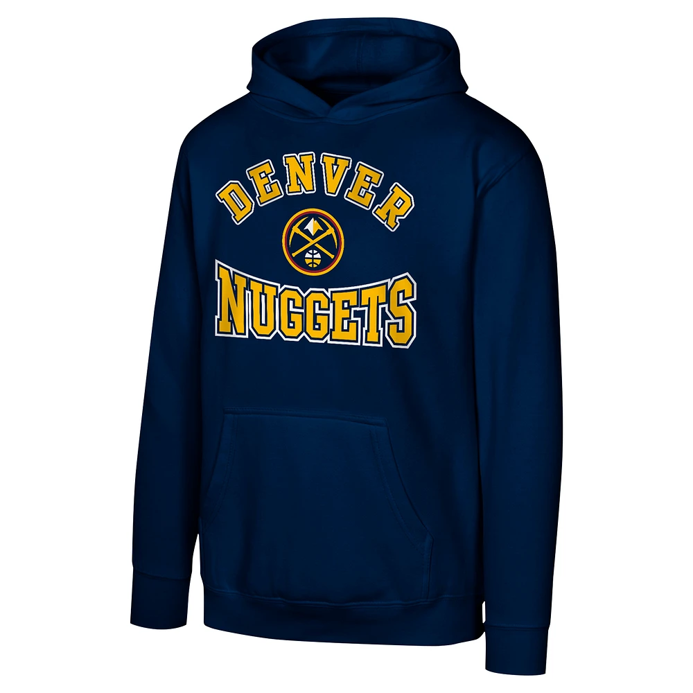 Youth Navy Denver Nuggets Home Town Pullover Fleece Hoodie