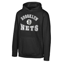 Youth Black Brooklyn Nets Home Town Pullover Fleece Hoodie