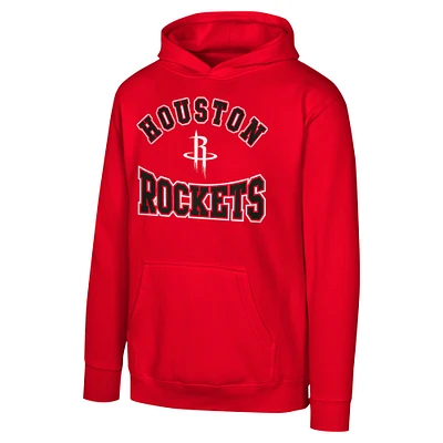 Youth Red Houston Rockets Home Town Pullover Fleece Hoodie