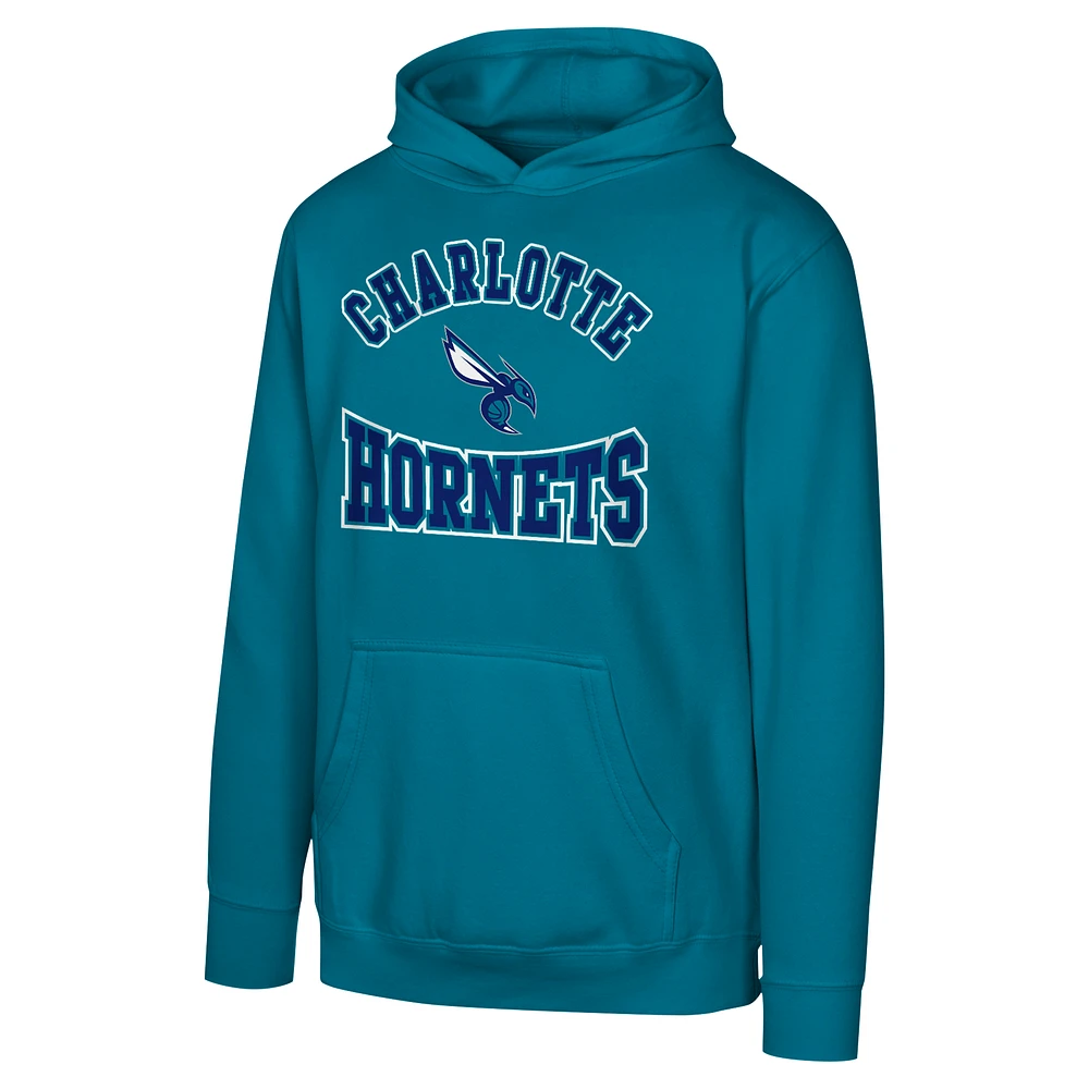 Youth Teal Charlotte Hornets Home Town Pullover Fleece Hoodie