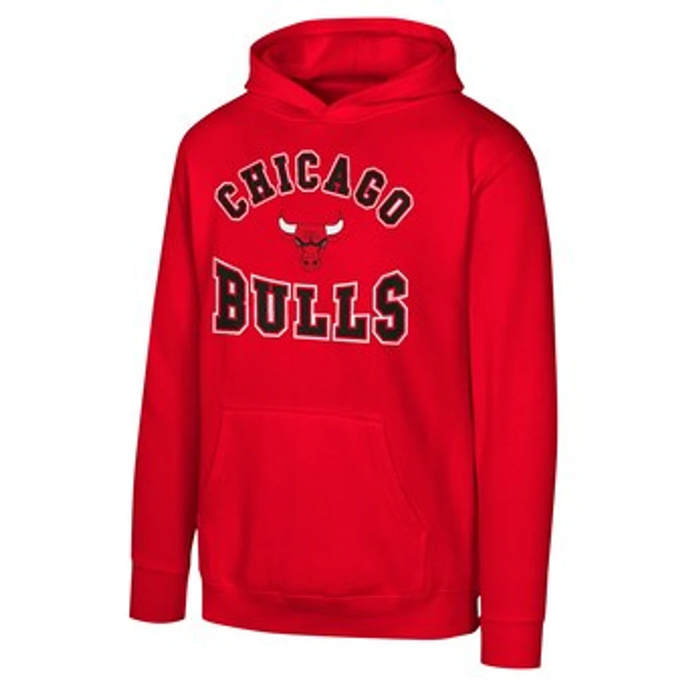 Youth Red Chicago Bulls Home Town Pullover Fleece Hoodie