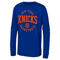 Youth  Blue New York Knicks Around the Block Long Sleeve T-Shirt