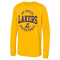 Youth  Gold Los Angeles Lakers Around the Block Long Sleeve T-Shirt