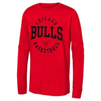 Youth  Red Chicago Bulls Around the Block Long Sleeve T-Shirt