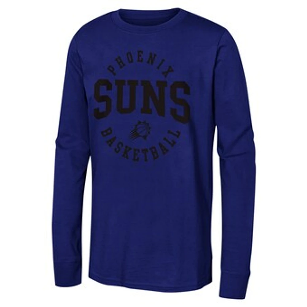 Youth  Purple Phoenix Suns Around the Block Long Sleeve T-Shirt