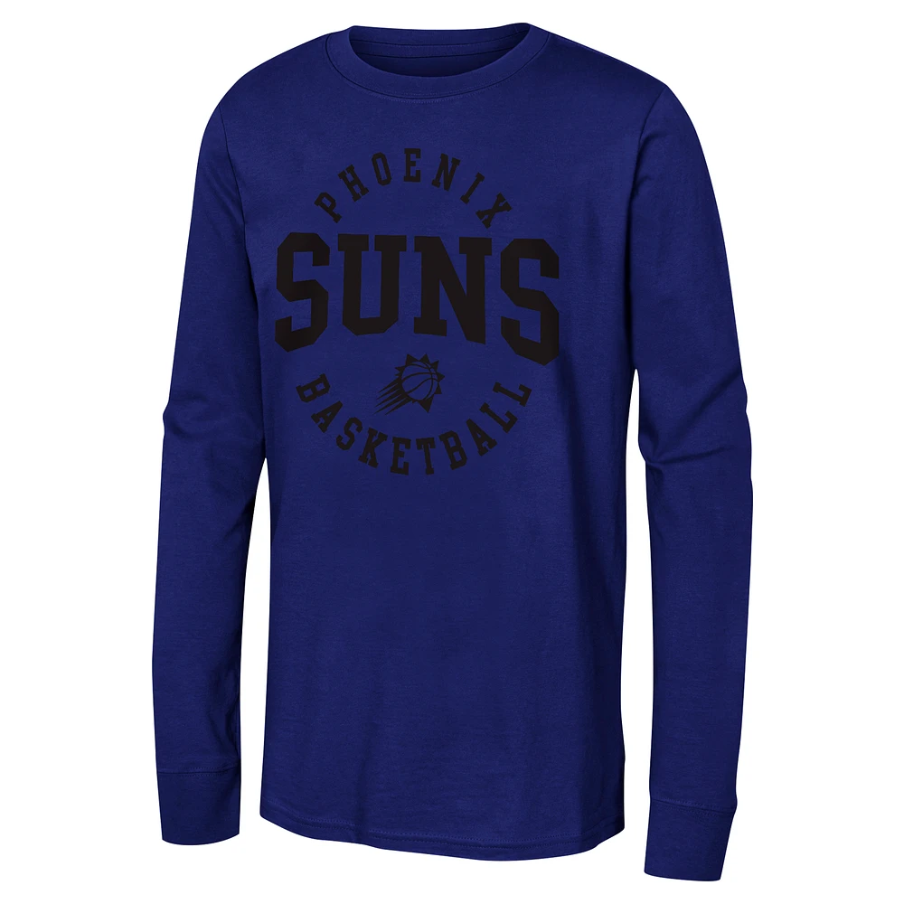 Youth  Purple Phoenix Suns Around the Block Long Sleeve T-Shirt