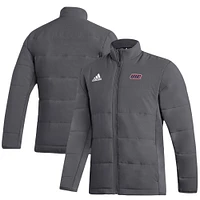 Men's adidas Gray UIC Flames Full-Zip Jacket