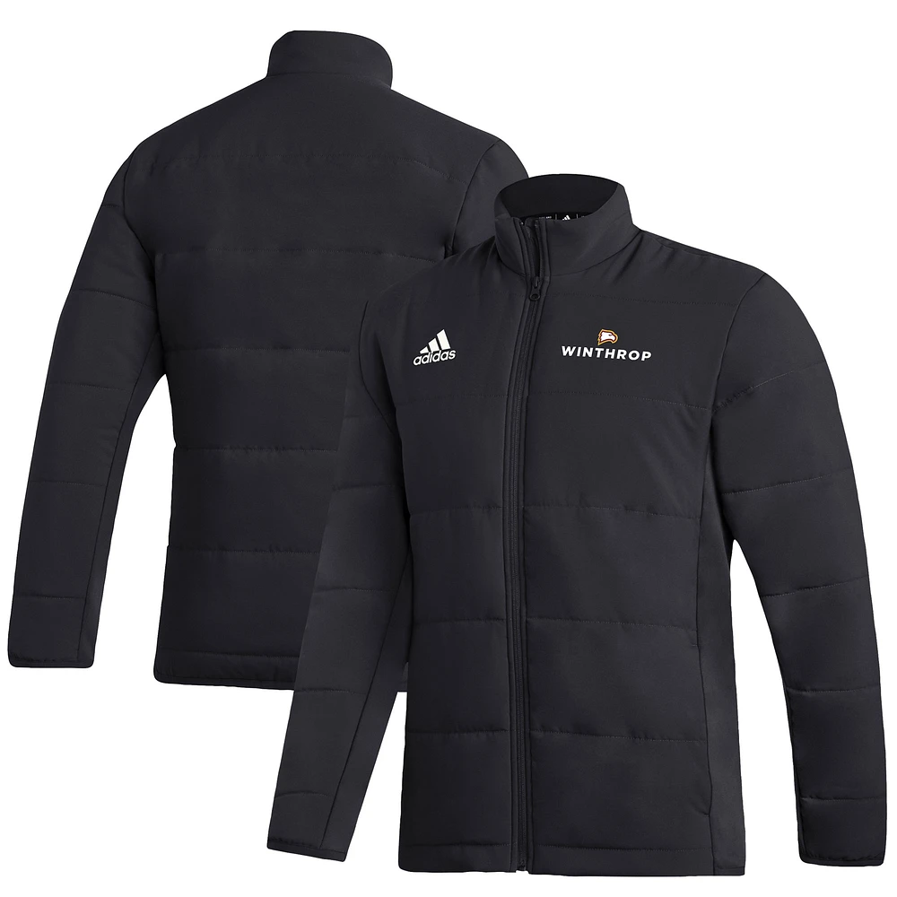 Men's adidas Black Winthrop Eagles Full-Zip Jacket