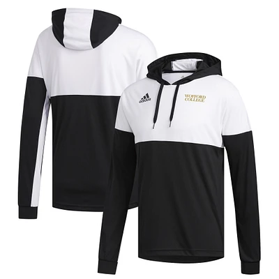 Men's adidas Black/White Wofford Terriers Legend Shooter Long Sleeve Hoodie T-Shirt