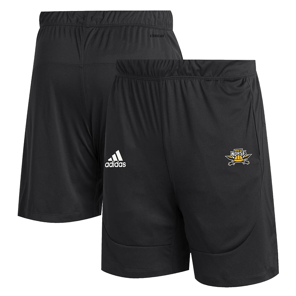 Men's adidas Black Northern Kentucky University Norse Sideline Knit Shorts