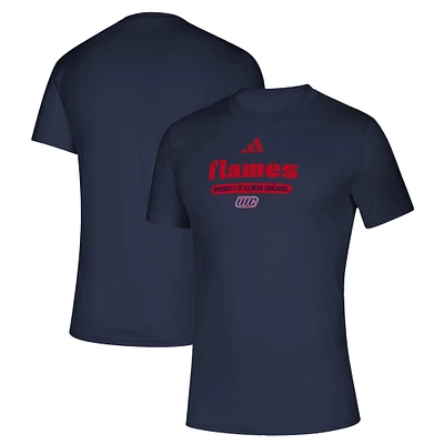 Men's adidas Navy UIC Flames Creator T-Shirt