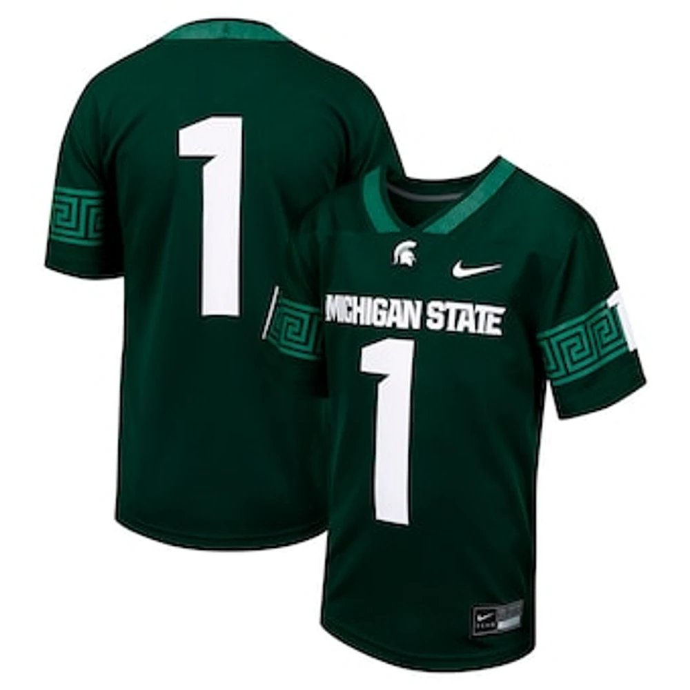 Youth Nike #1 Green Michigan State Spartans Untouchable Replica Game Jersey