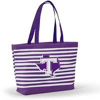 Women's Purple Tarleton State Texans Wavy Striped Tatum Tote Bag