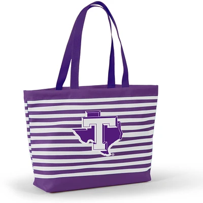 Women's Purple Tarleton State Texans Wavy Striped Tatum Tote Bag
