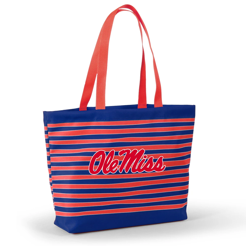 Women's Navy Ole Miss Rebels Wavy Striped Tatum Tote Bag