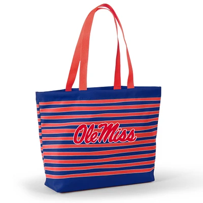 Women's Navy Ole Miss Rebels Wavy Striped Tatum Tote Bag