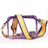 Women's ECU Pirates Hailey Clear Purse with Logo Strap