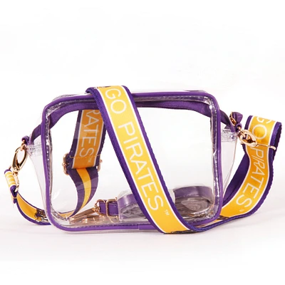 Women's ECU Pirates Bridget Clear Purse with Logo Strap