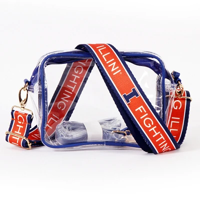 Women's Illinois Fighting Illini Bridget Clear Purse with Logo Strap