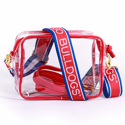 Women's Louisiana Tech Bulldogs Bridget Clear Purse with Logo Strap
