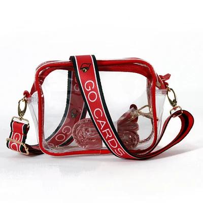 Women's Louisville Cardinals Bridget Clear Purse with Logo Strap