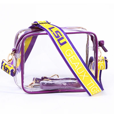 Women's LSU Tigers Bridget Clear Purse with Logo Strap