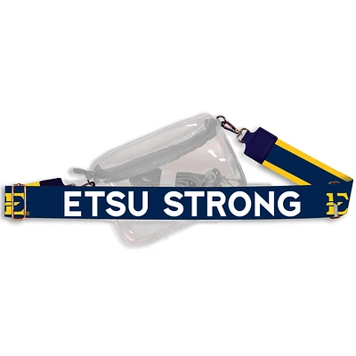 Women's ETSU Buccaneers Hailey Clear Purse with Logo Strap
