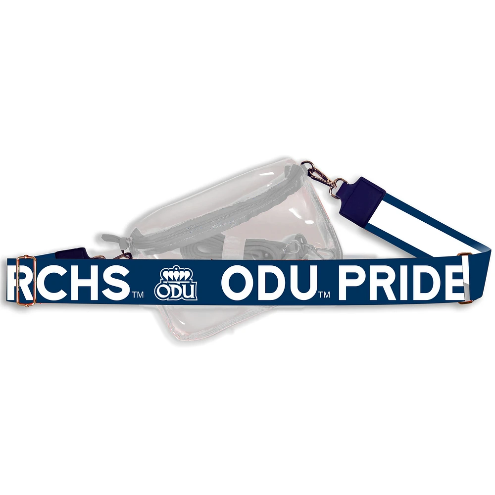 Women's Old Dominion Monarchs Hailey Clear Purse with Logo Strap