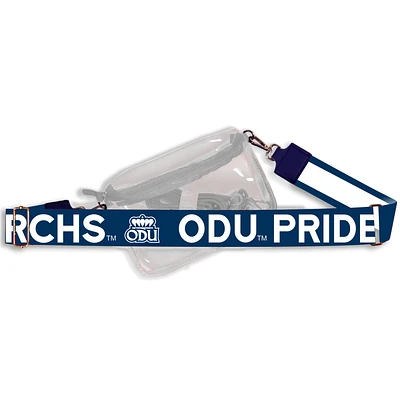 Women's Old Dominion Monarchs Hailey Clear Purse with Logo Strap
