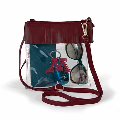 Women's Maroon Minnesota Golden Gophers Judyann Clear Crossbody with Fringe