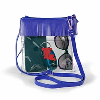 Women's Royal Louisiana Tech Bulldogs Judyann Clear Crossbody with Fringe